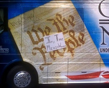 Sarah Palin’s Tour Bus Gets Tagged: I, The Media Whore
