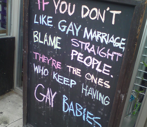 ‘If You Don’t Like Gay Marriage, Blame Straight People’