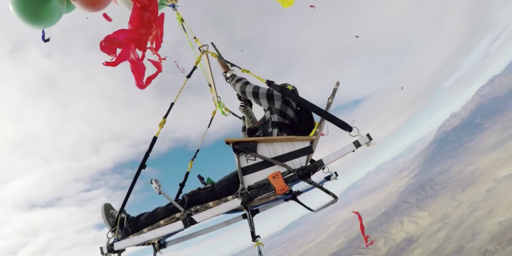 Man Ties Helium Balloons To Lawn Chair And Flies Away