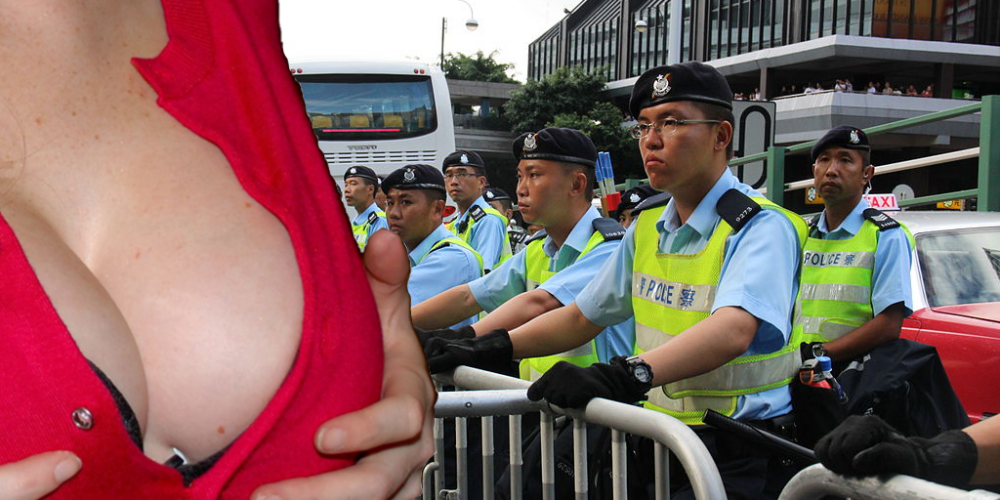 Hong Kong Judge: Protestor Attacked Cop With Her Breasts