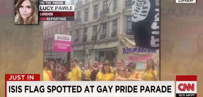 CNN hält Fahne auf der Pride Parade in London für eine ISIS Terror-Fahne