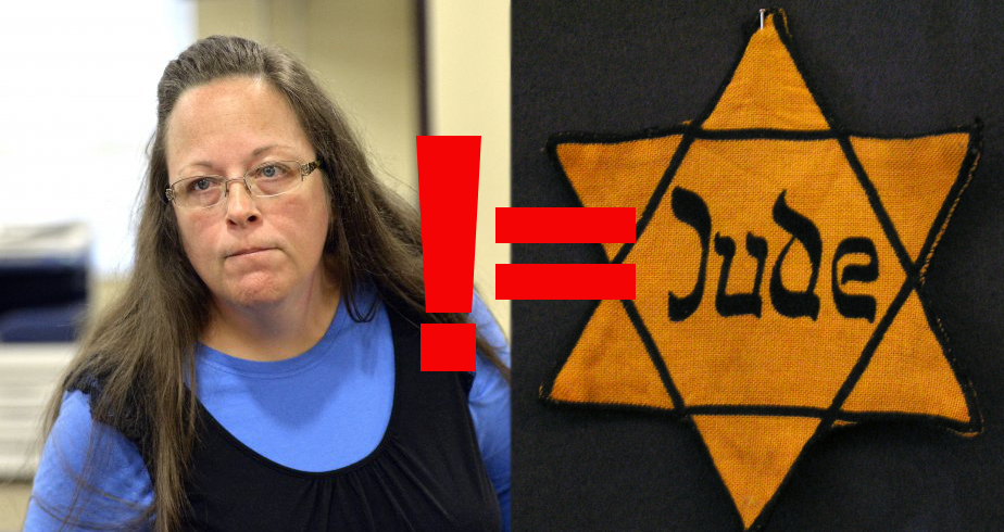 Umm, No: Team Kim Davis Compares Anti-Gay Clerk to Holocaust Victim