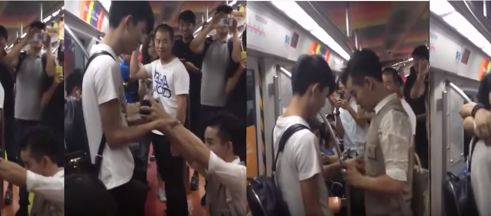 VIDEO: Adorkable Gay Marriage Proposal on Beijing Subway