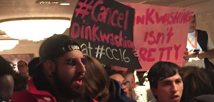 VIDEO: Pinkwashing Protest Overtakes LGBTQ Conference