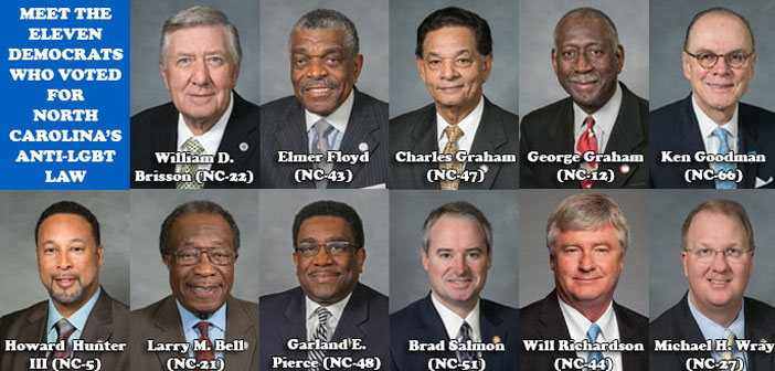 Meet the 11 Democrats Who Voted For North Carolina’s Anti-LGBT Law