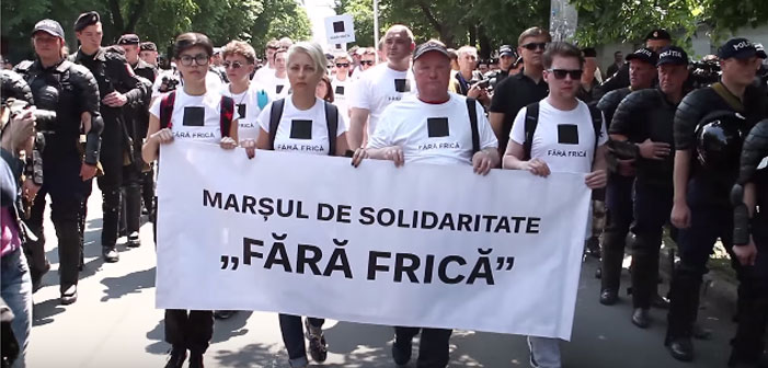 Activists, Police Fend Off Counter-Protestors At Moldova’s First-Ever LGBT March of Solidarity