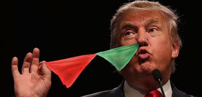 PICS: Trump Pulling Flags Out His Nose Makes Him 10% More Tolerable