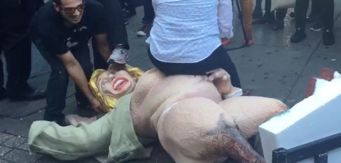 Naked Public Statue of Hillary Clinton Destroyed in Under 3 Hours