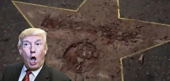 Donald Trump’s Star on the Hollywood Walk of Fame DESTROYED!!
