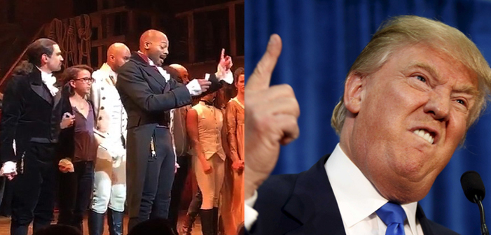 Trump is Upset that the Hamilton Cast Trolled Pence, Suddenly Supports ‘Safe Spaces’