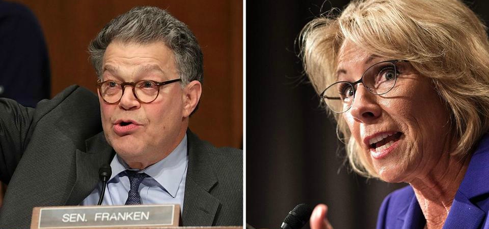 Al Franken Grills Betsy DeVos on Support for Gay Conversion Therapy (Video)