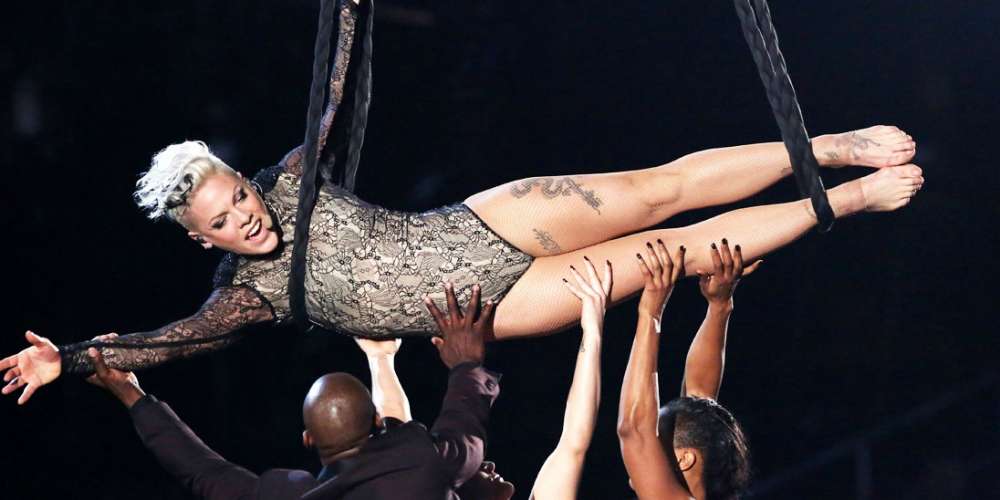 Pink Posts Epic Response to Lady Gaga’s High-Flying Halftime Show