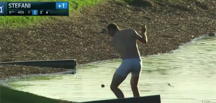 This Pro Golfer Stripped to His Underwear to Play a Hole (Video)