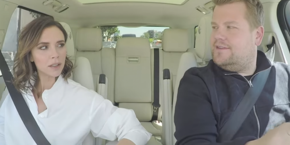 With a Twist, Victoria Beckham Spices Up Our Lives in Carpool Karaoke Segment (Video)