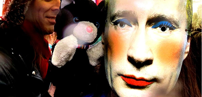 La Russie interdit les images d’un Poutine ‘gay’ maquillé