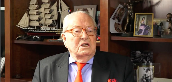 Jean-Marie Le Pen dérape en critiquant l’hommage rendu par son compagnon au policier gay Xavier Jugelé