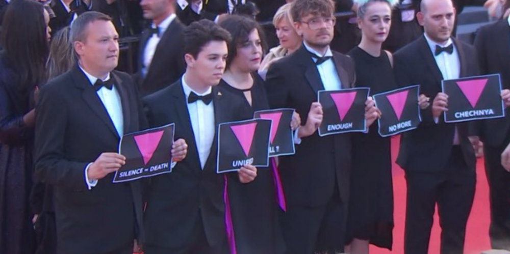 Contre l’homophobie, la montée des marches militante du jury de la Queer Palm à Cannes