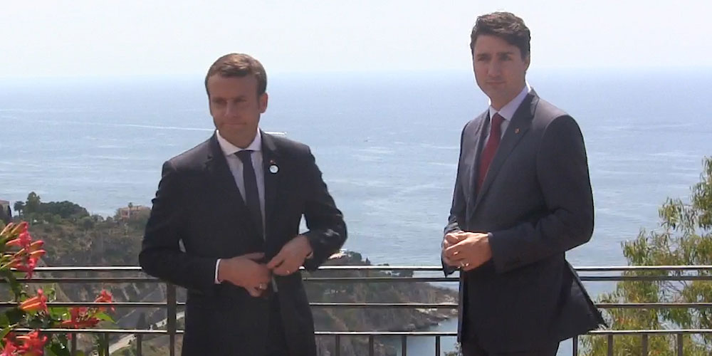 Emmanuel Macron y Justin Trudeau Tuvieron una Bromántica Cena Italiana, Checa las Fotos