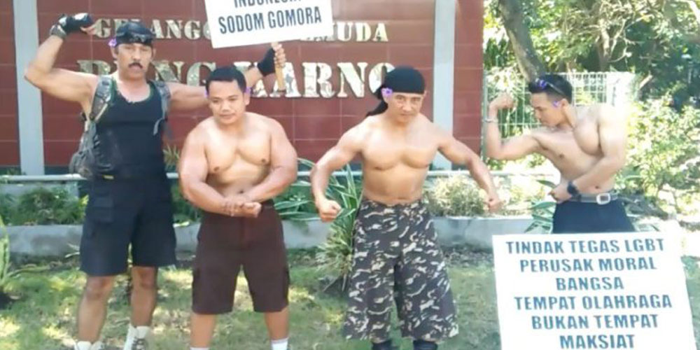 Indonesian Bodybuilders Recently Held a Weird, Small Anti-LGBTQ Protest (Video)