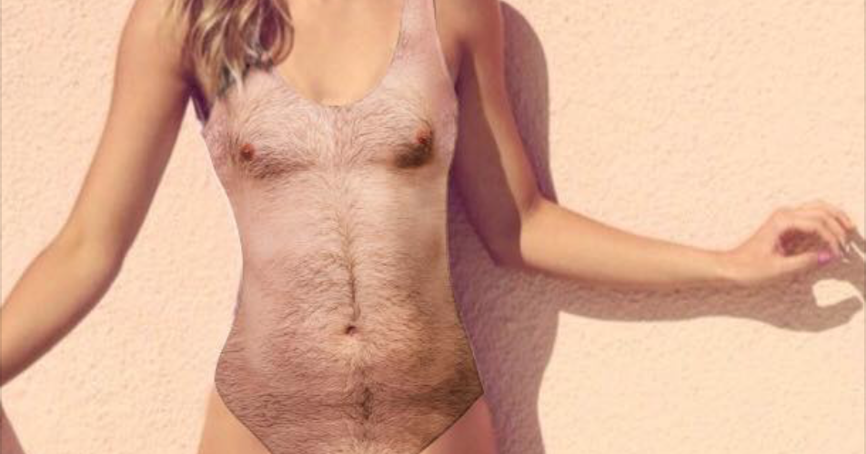 This Hairy Chest Swimsuit Turns Your Gal Pal Into a Sexy Stud