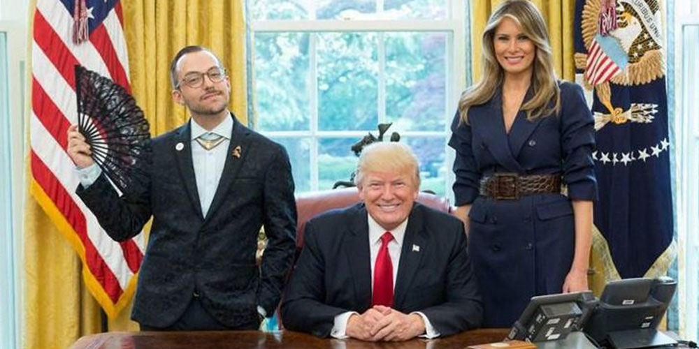 Why This Queer Teacher’s Fabulous Photo with Trump Has Gone Viral