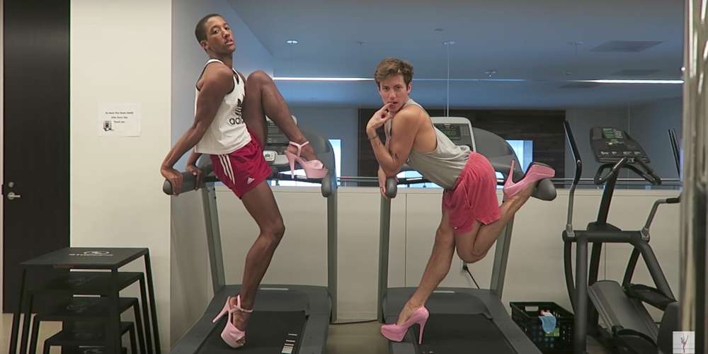 You Have to Watch These Boys ‘Work on Their Fitness’ While Sporting Pink Heels
