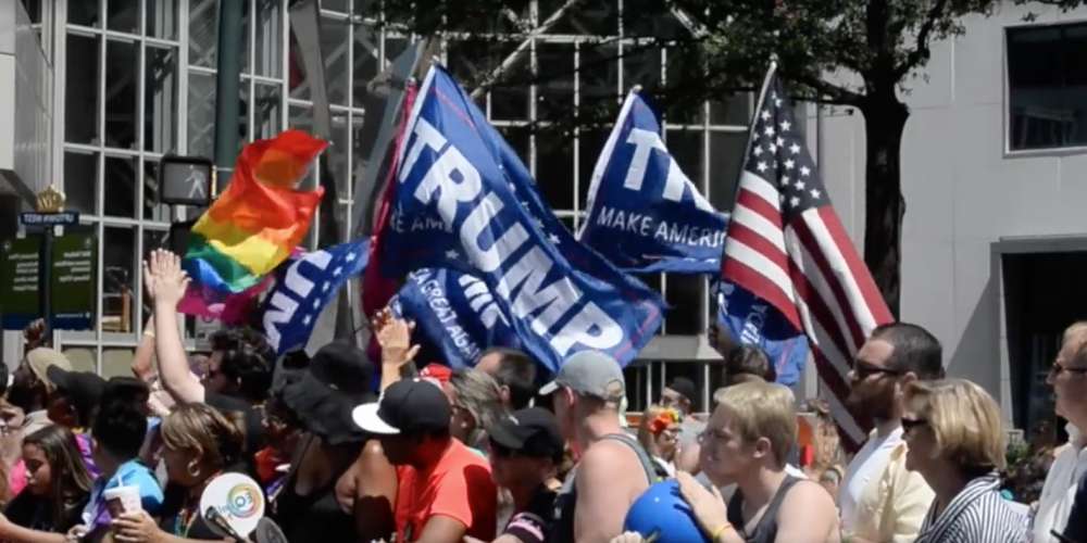 Roughly a Dozen ‘Gays for Trump’ Protestors Showed Up at Charlotte Pride