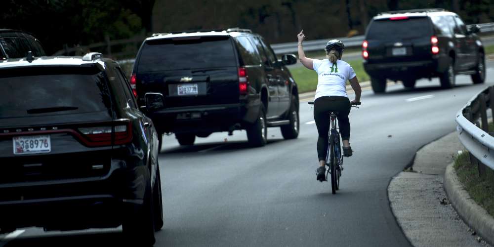 This Woman Was Fired for Flipping Off the Presidential Motorcade, But She’s Our Shero