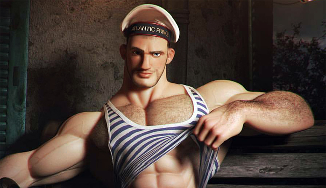 Conheça o artista Francês e seus desenhos 3D de homens deliciosos (NSFW)