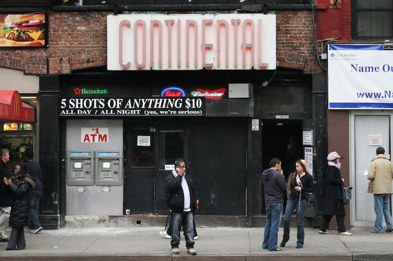 Continental bar literally