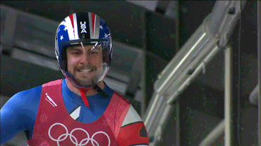 Chris Mazdzer Olympics Celebrate