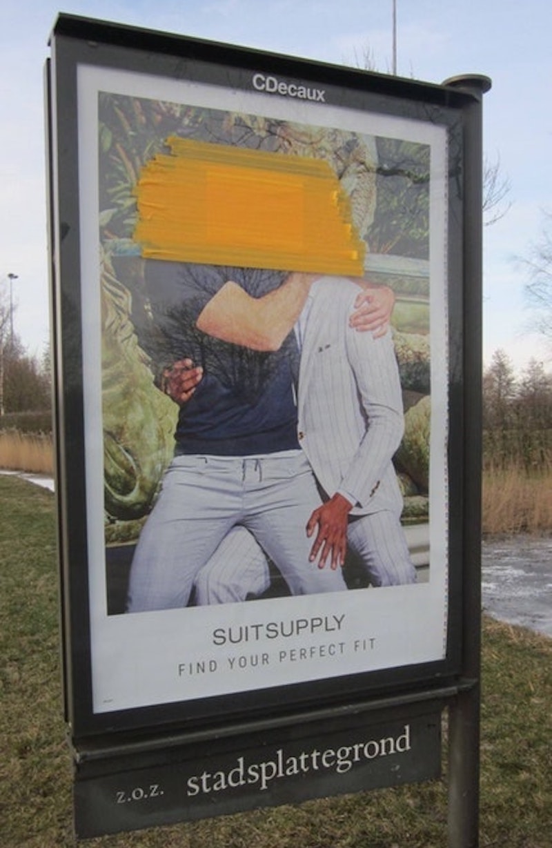 Suitsupply ad defaced