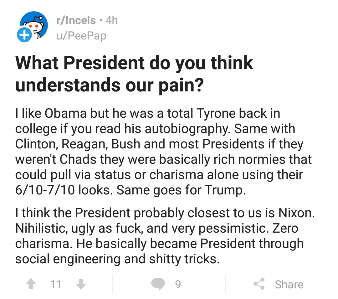 incel what are incels? president