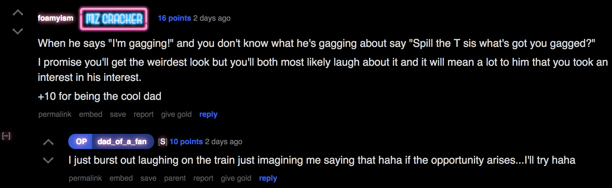 Drag Lingo Dad Gagged