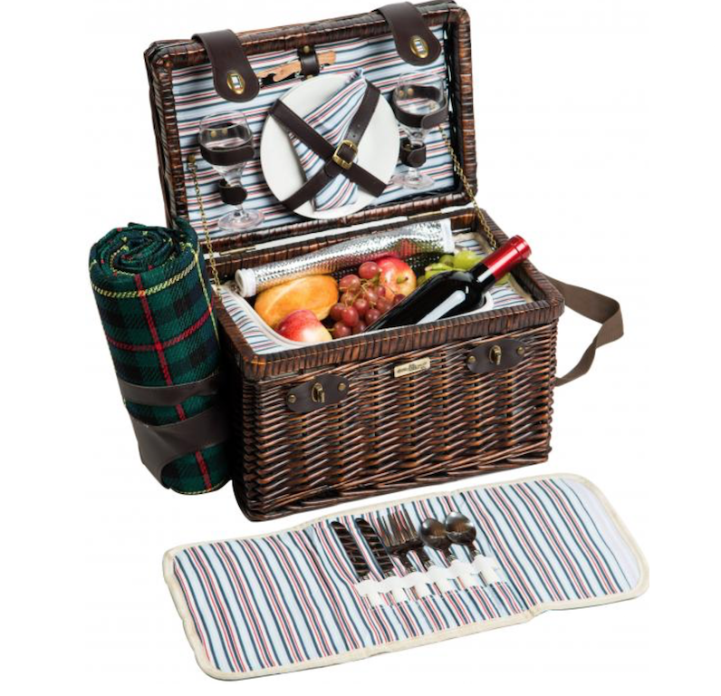 romantic night picnic basket
