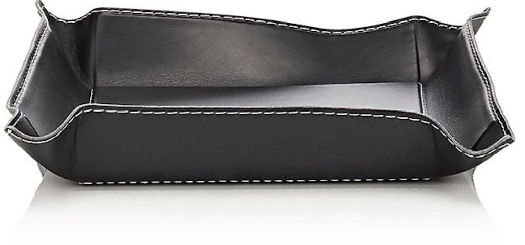 single guy bedroom leather tray