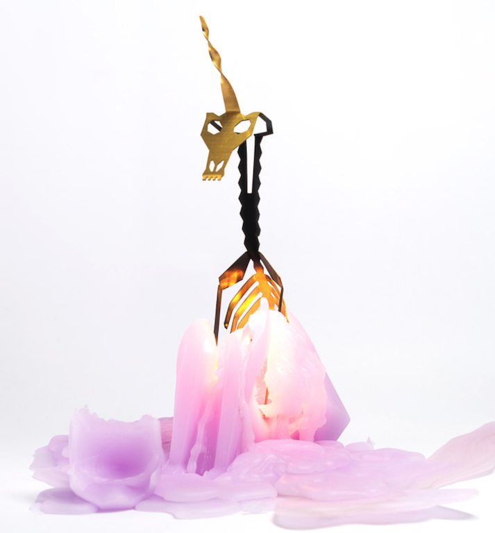 single guy bedroom unicorn candle