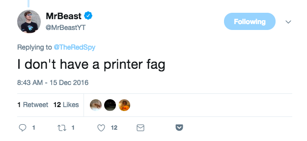mrbeast fag tweet 1