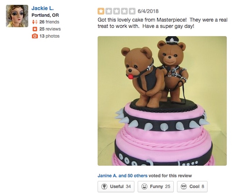 Masterpiece Cakeshop Yelp