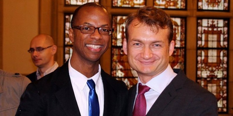 Europe gay marriage 02, Adrian Coman 02, Claibourn Robert Hamilton 02