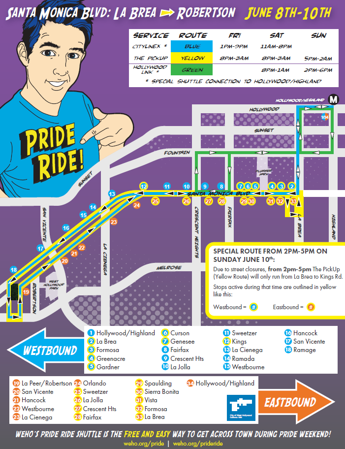 L.A. Pride 2018 parking infographic