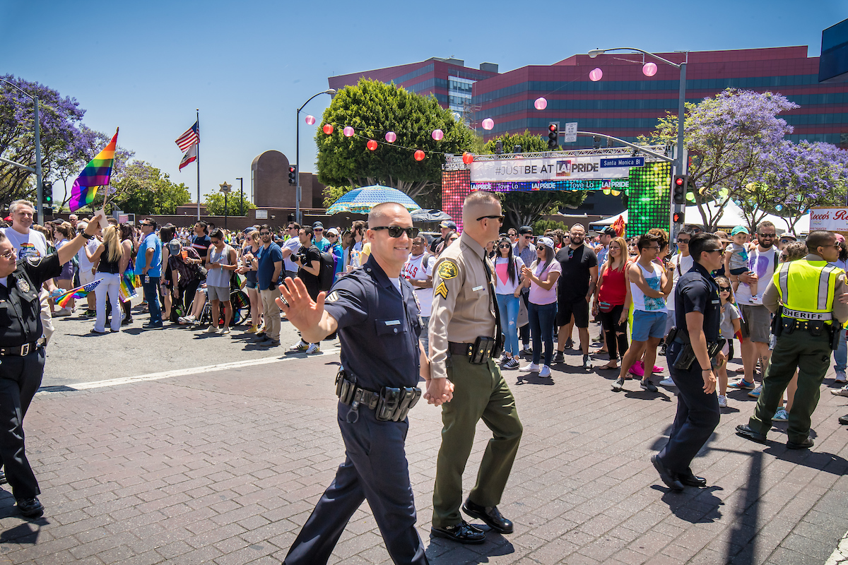 L.A. pride photos cops