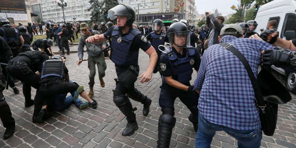 Far-Right Protesters Tried to Stop Pride in Kiev, Ukraine. They Failed.