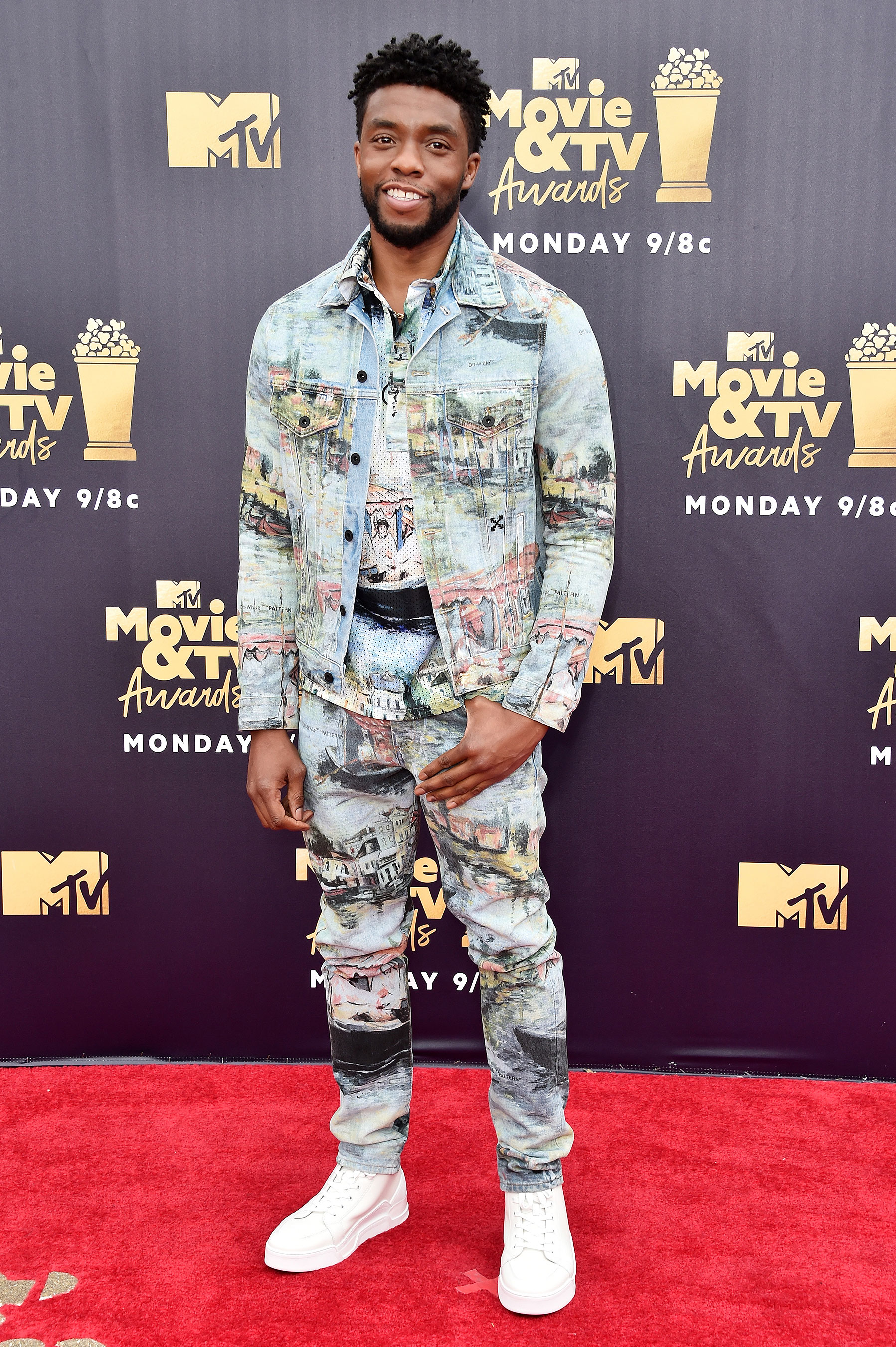 mtv movie and tv awards red carpet chadwick boseman