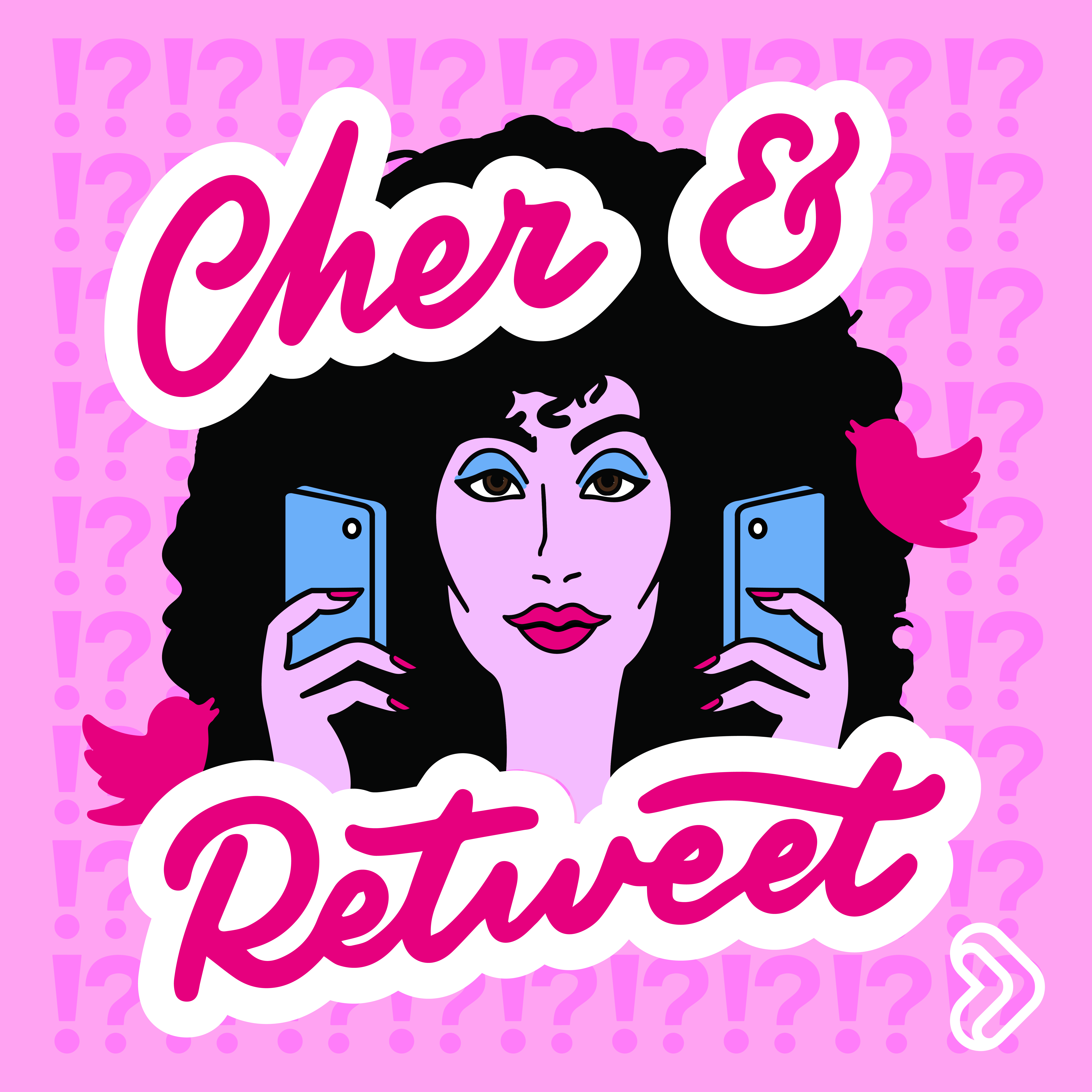cher and retweet logo