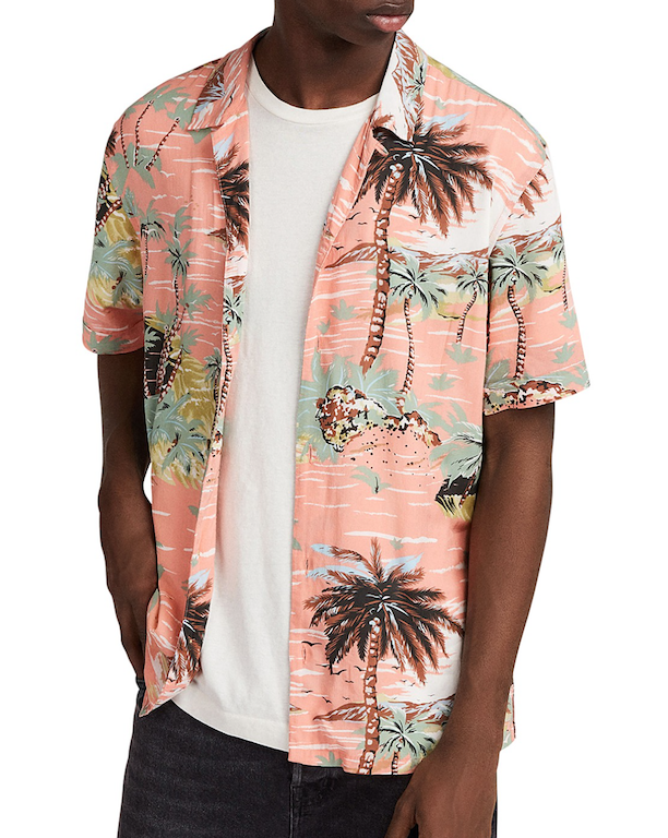 hawaiian print shirt all saints