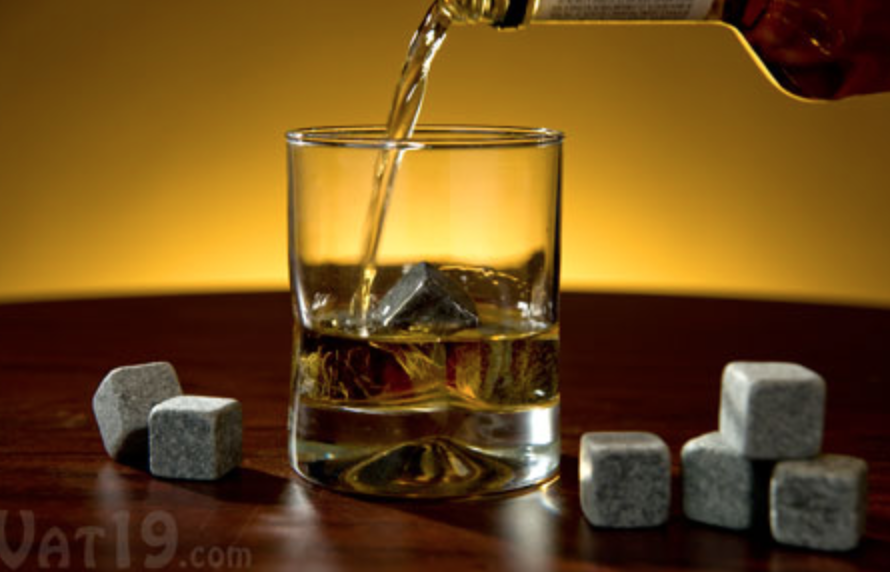 home bar essentials whisky ice cubes