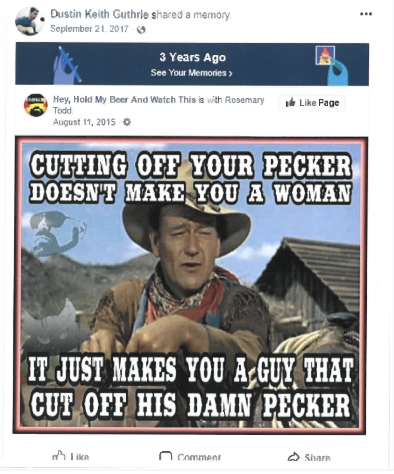 transphobic manager meme, maddie wade 02