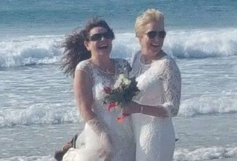 Gail and Olga shared their special day with Barry and Mark.