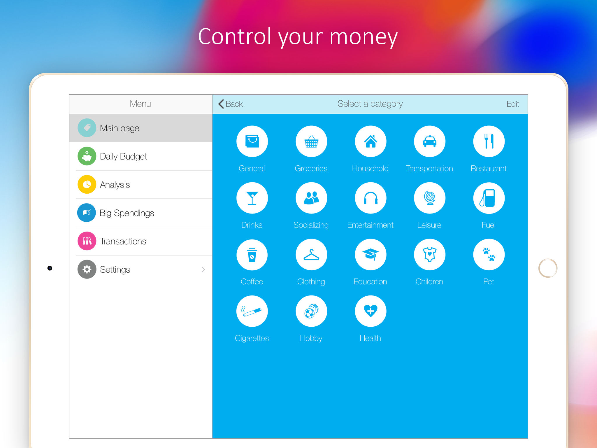 travel apps daily budget